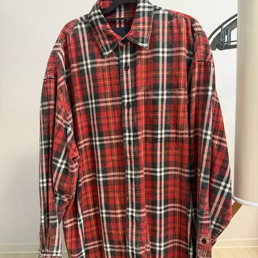 [BUNJANG] Juun.J Island Shirt Red 46 / 준지 아일랜드 셔츠 레드 46