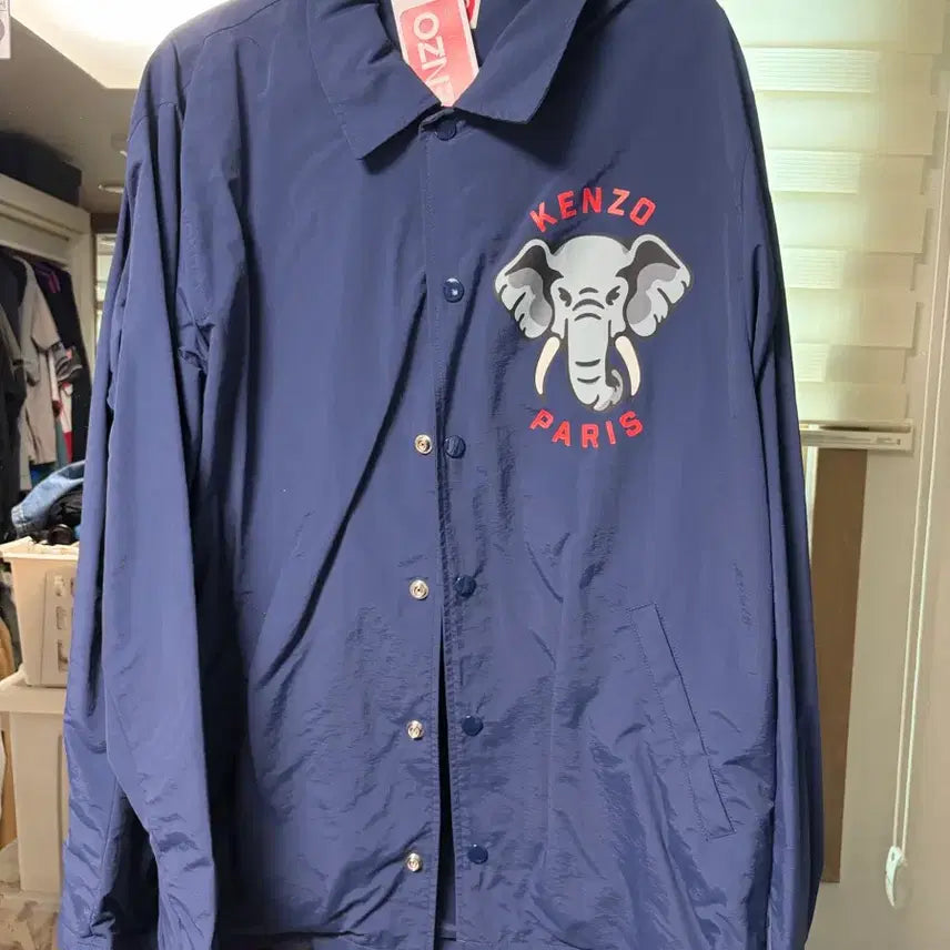 [BUNJANG] Kenzo Elephant Coach Jacket Midnight Blue L / 겐조 엘리펀트 코치자켓 미드나잇블루 L