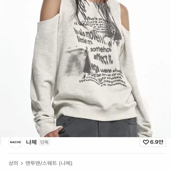 [BUNJANG] Naked Bear Sweatshirt Oatmeal / 나체 베어 스웨트 셔츠 오트밀