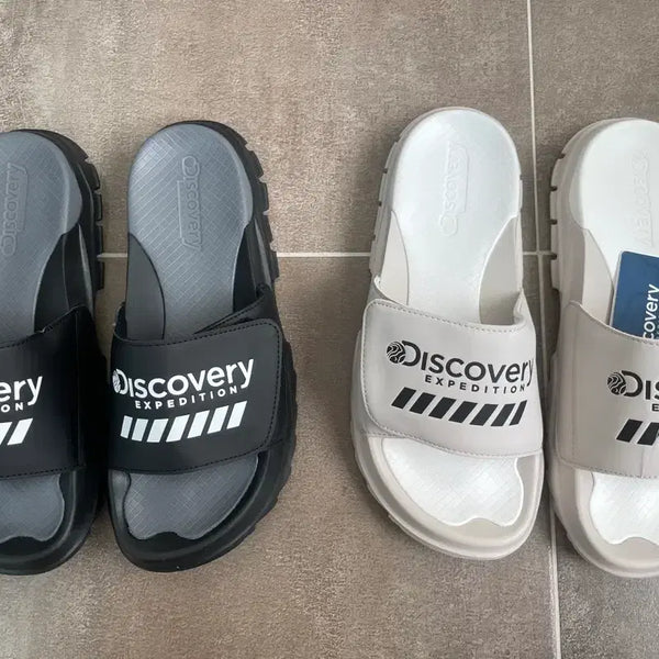 [BUNJANG] Discovery Bucket Slide Sandals Black/Beige / 디스커버리 버킷 슬라이드 블랙/베이지