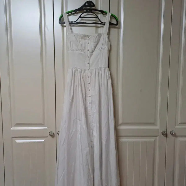 [BUNJANG] White Long Dress (Size 44-55) / 흰색 롱드레스 새상품 (44-55)