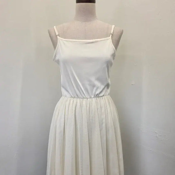 [BUNJANG] Ivory Layered Tulle Dress / 아이보리 레이어드 샤 원피스