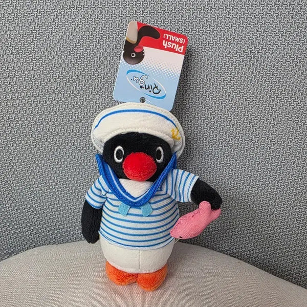 [BUNJANG] Pingu Marine Stripe Keyring Doll 10cm / [정품/새상품]핑구 마린 스트라이프 키링 인형 10cm 가방고리