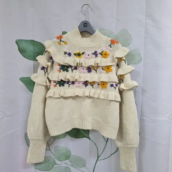 [BUNJANG] Zara Ruffle Knit Top / 자라 프릴 니트