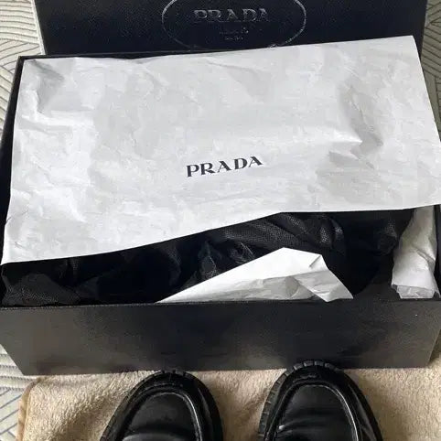 [BUNJANG] Prada Chocolate Brushed Loafers Size 5 (240) / 프라다 초콜릿 브러시드 로퍼 사이즈5(240)