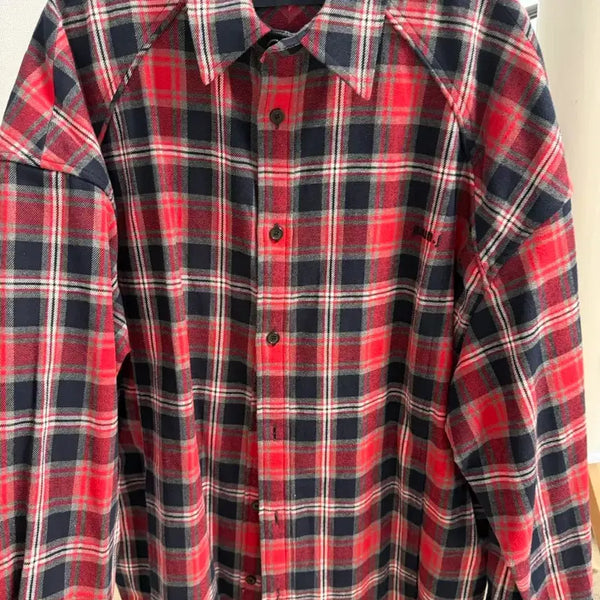 [BUNJANG] Juun.J Oversized Red Check Shirt / 준지 오버핏 레드 체크 셔츠 46