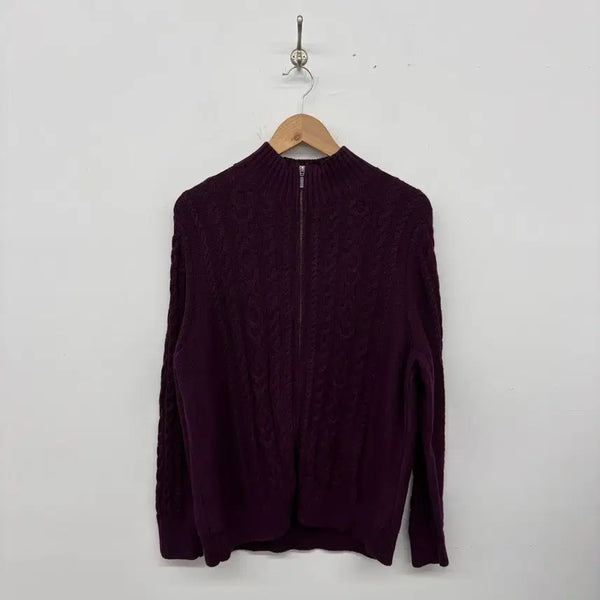 [BUNJANG] L.L.Bean Cable Knit Zip-Up Sweater XL / llbean 엘엘빈 꽈배기 집업 니트 여XL
