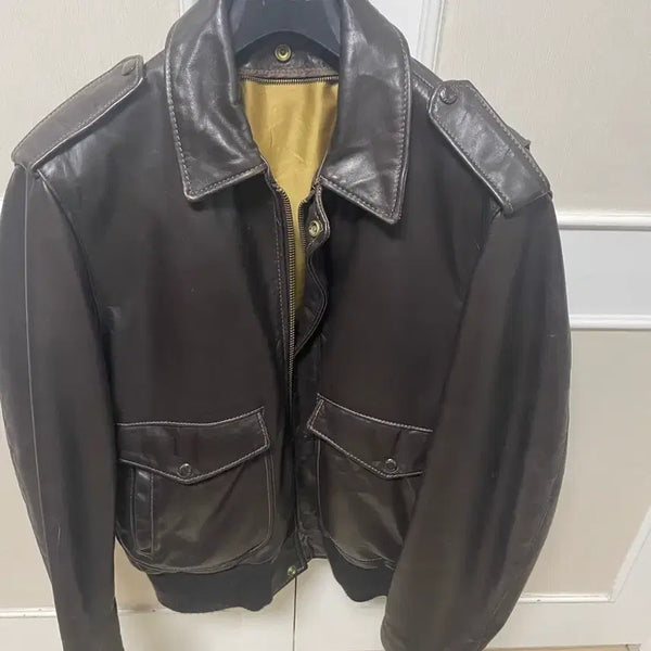[BUNJANG] Schott 184m Leather Jacket Size 42 (105) / schott 쇼트 184m 가죽자켓 42(105) g1 a2