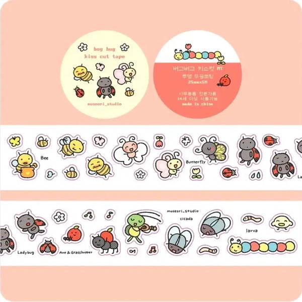 [BUNJANG] Bugbug Kiss Cut Washi Tape / 모서리 버그버그 키스컷띵 마테띵