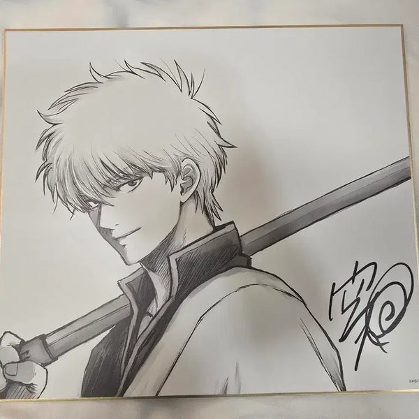 [BUNJANG] Gintama Gintoki Commemorative Art Print Sorachi / 은혼전 긴토키 기념색지 소라치