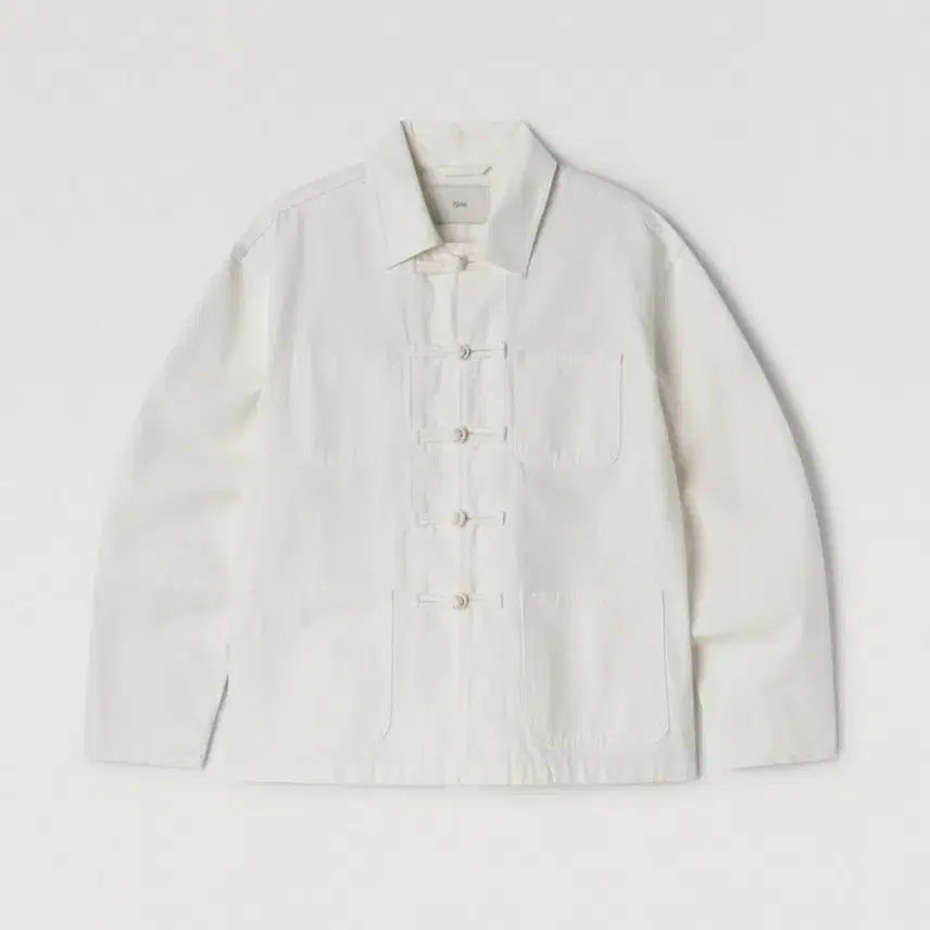 [BUNJANG] ISHII Knot Button Cotton Work Jacket (White) / 이시이 ishii Knot Button Cotton Work Jacket (White)