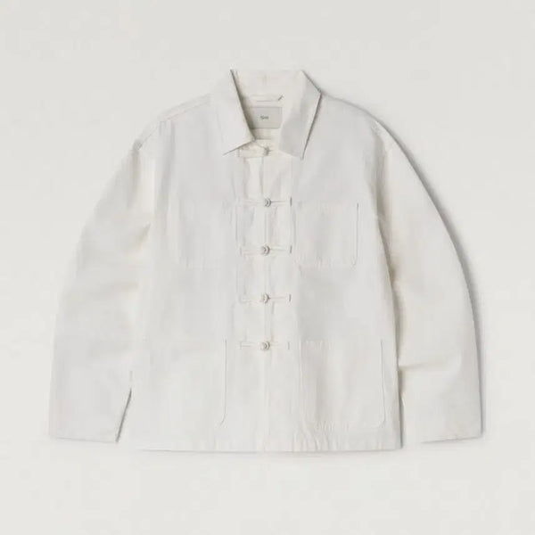 [BUNJANG] ISHII Knot Button Cotton Work Jacket (White) / 이시이 ishii Knot Button Cotton Work Jacket (White)