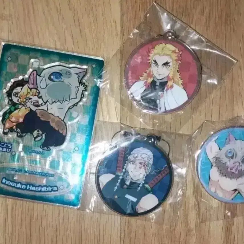 [BUNJANG] Demon Slayer Inosuke Acrylic Standee Set (Includes Tanjiro & Zenitsu) / 귀멸의 칼날 이노스케 아크릴 스탠드 탄지로 젠이츠