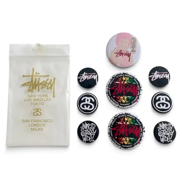 [BUNJANG] Stussy 2006 Can Badges Bundle Set (9 pcs) / 2006 Old Stussy 캔뱃지