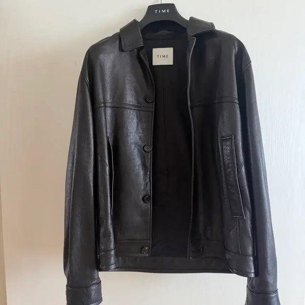 [BUNJANG] TIME HOMME Lambskin Leather Jacket / 타임옴므 양가죽 자켓