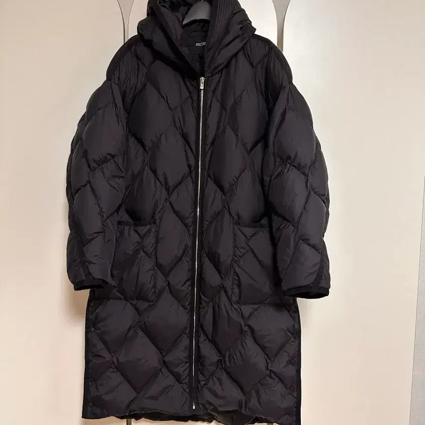 [BUNJANG] Maje Quilted Long Goose Down Padded Jacket Black / 마쥬 퀼팅 롱 구스 패딩 블랙 1 루즈핏 상태 아주 좋아요