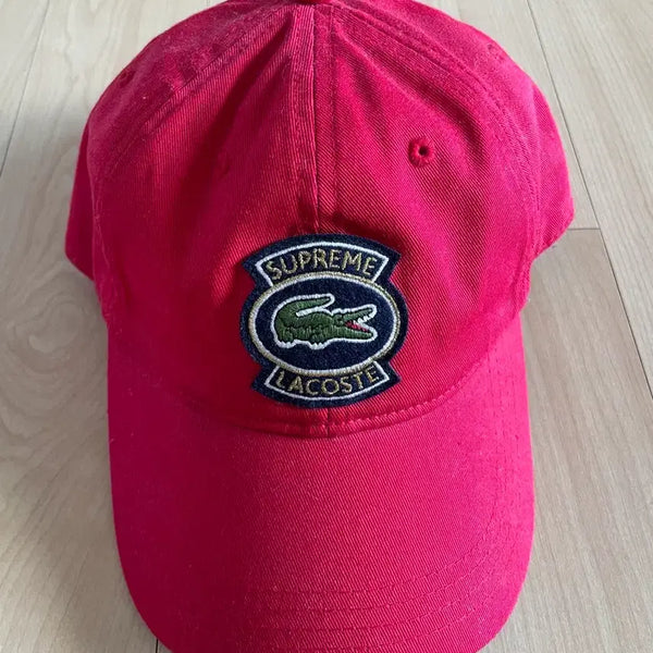 [BUNJANG] Supreme x Lacoste Red Ball Cap / [슈프림 라코스테] 레드 색상 볼 캡 (supreme)