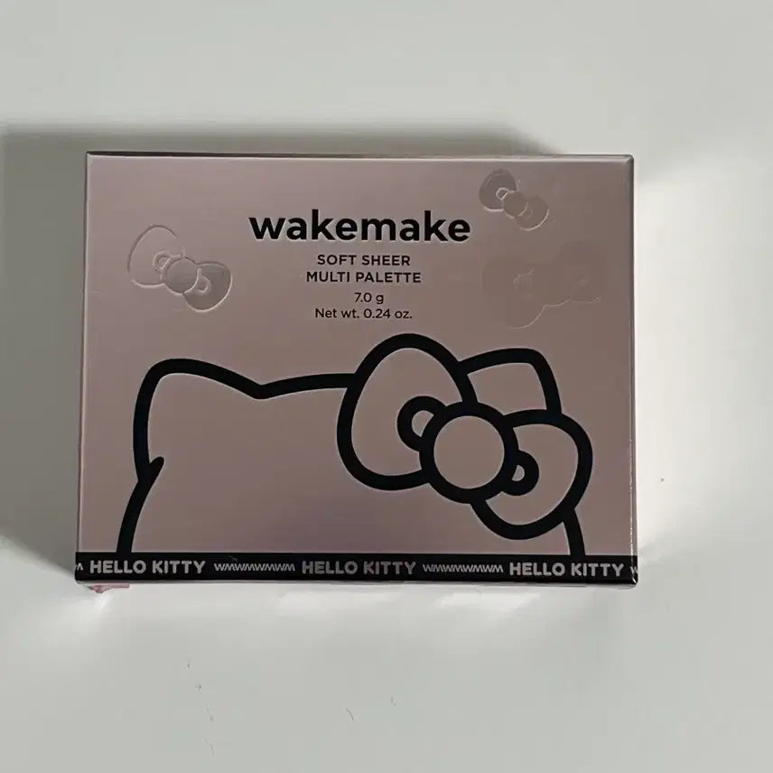 [BUNJANG] WAKEMAKE Hello Kitty Shadow Palette Pink Shell Black Edition / 웨이크메이크 헬로키티 섀도우 팔레트 핑크쉘 블랙에디션