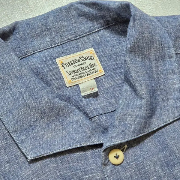 [BUNJANG] Pherrow's Open Collar Shirt XL / 페로우즈 오픈 칼라 셔츠 PICS1 XL (사이즈 16)