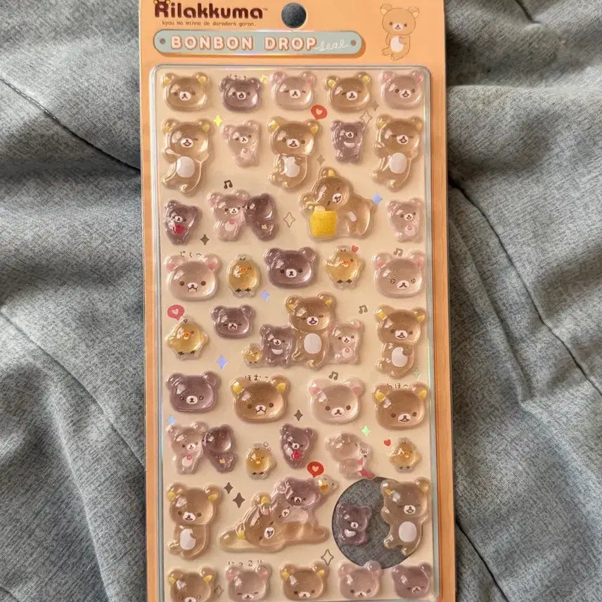 [BUNJANG] Rilakkuma Bonbon Drop Stickers / 리락쿠마 봉봉드롭 스티커