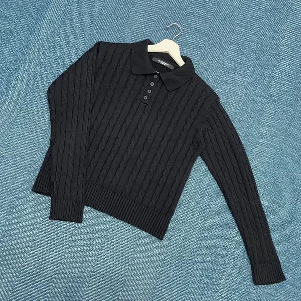[BUNJANG] Vivacious Collar Knit Top / [여성1] 비바셔스 카라 니트 만원샵