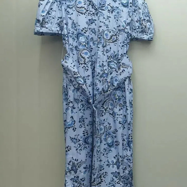 [BUNJANG] Erdem Blue Floral Pattern Long Dress / (한섬)[에르뎀] 블루 플로럴 패턴 롱 원피스