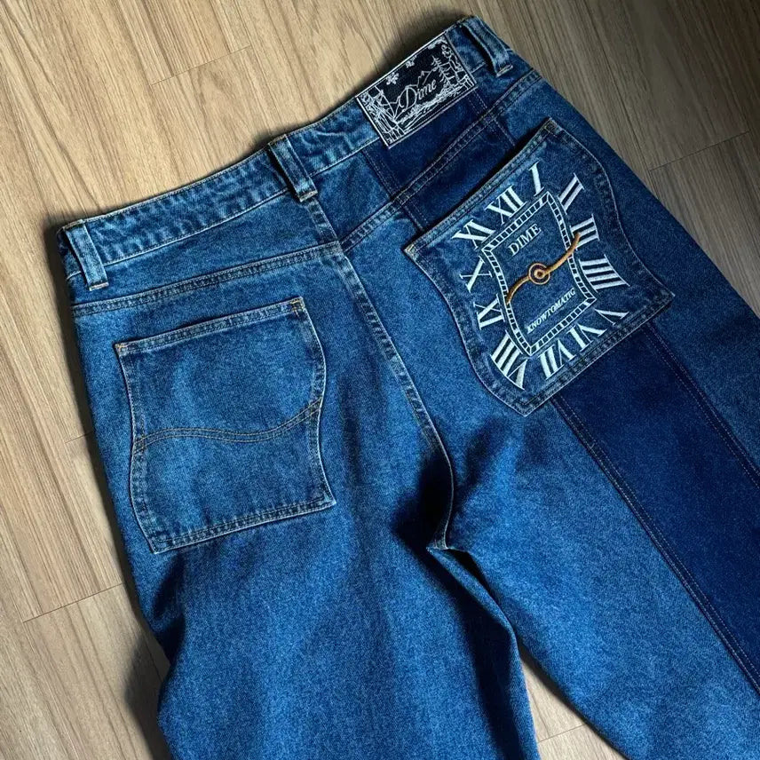[BUNJANG] DIME 25FW Crashed Baggy Jeans 32 Blue / 다임 25fw 크래시드 배기진 32 knowtomatic blue