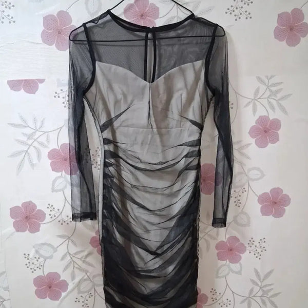 [BUNJANG] See-Through Mini Dress / 시스루 원피스