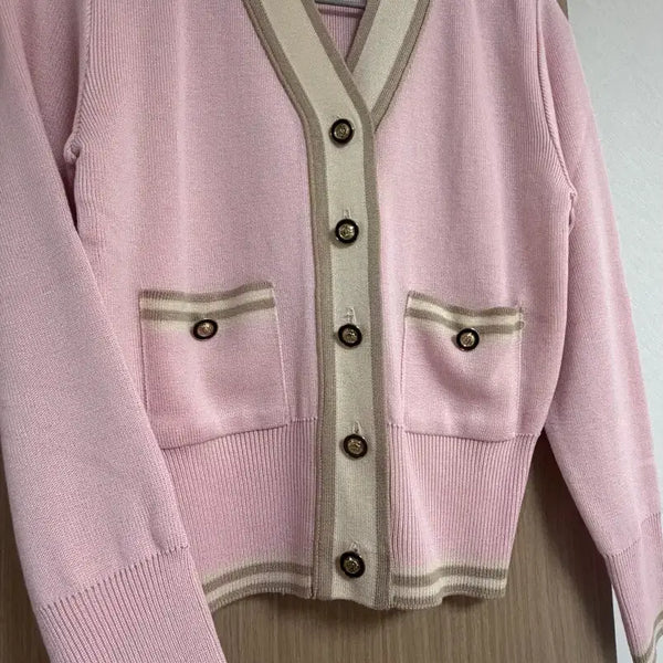 [BUNJANG] Colorblock Cardigan New Arrival / 배색 가디건 새상품