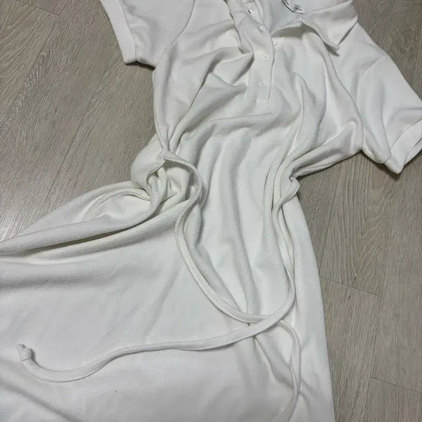 [BUNJANG] White Short-Sleeve Dress / 에이블리 반팔 화이트 원피스 교신가능