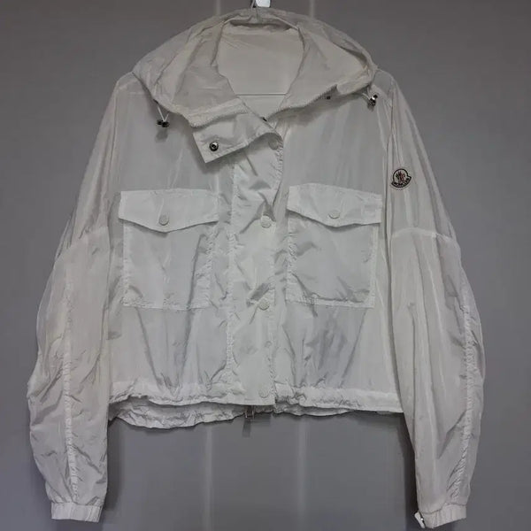 [BUNJANG] Moncler White Windbreaker Jacket Size 2 / 몽클레어 흰색 바람막이 자켓(2사이즈)
