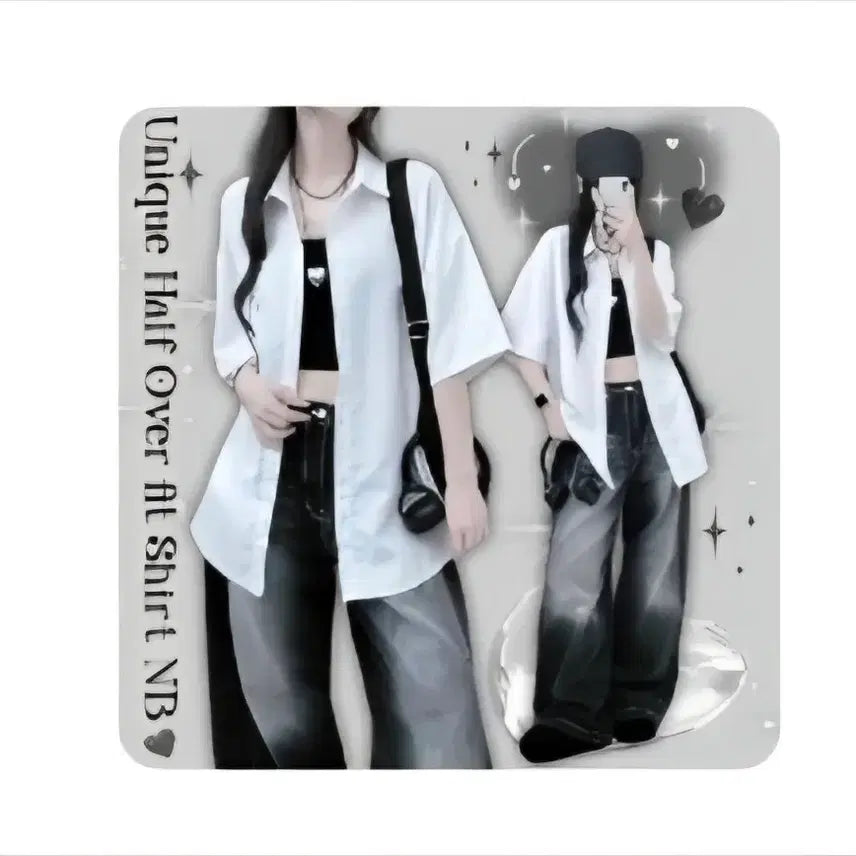 [BUNJANG] Abluy White Long Shirt / 처분) 에이블리 화이트 롱셔츠 판매 양도