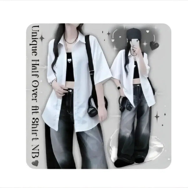[BUNJANG] Abluy White Long Shirt / 처분) 에이블리 화이트 롱셔츠 판매 양도