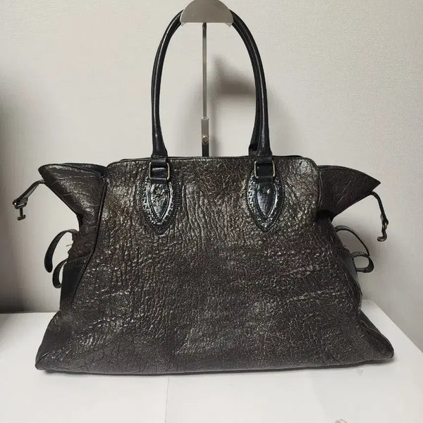 [BUNJANG] Fendi Metallic Leather Large Shoulder Tote Bag / 펜디 메탈릭 가죽 라지 숄더백 쇼퍼백