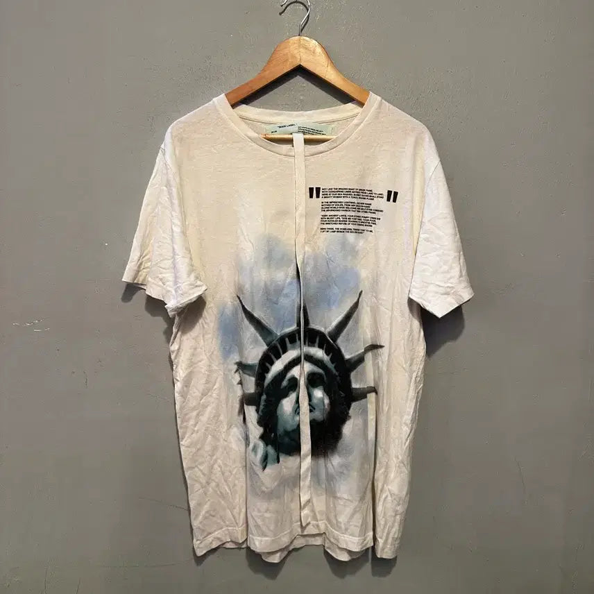 [BUNJANG] Off-White Authentic T-Shirt (Stain Present) Size L / 오프화이트 정품 반팔티 (얼룩존재)