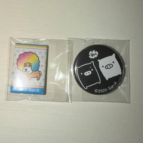 [BUNJANG] San-X Afro Ken Monokurobu Can Badge / 산엑스 아프로켄 모노쿠로부 캔뱃지