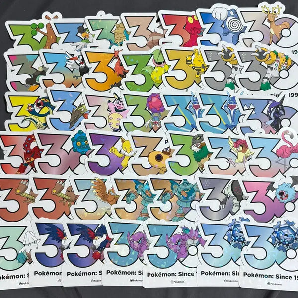[BUNJANG] Pokemon 30th Anniversary Stickers / 포켓몬 30주년 스티커
