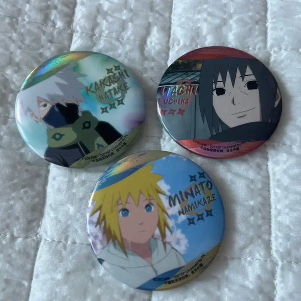 [BUNJANG] Naruto Itachi, Kakashi, Minato Chibi Can Badges Bundle Set / 나루토 이타치 카카시 미나토 치비 캔뱃지 일괄