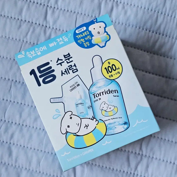 [BUNJANG] Torriden Dive-In Low Molecular Hyaluronic Acid Serum Refill Set with Ganadi Doll Keyring (Sealed) / 토리든 세럼 리필 기획 가나디 인형키링 포함 미개봉