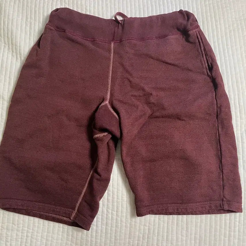 [BUNJANG] Two Moon Sweatshorts Burgundy / 투문 스웻쇼츠  l 버건디