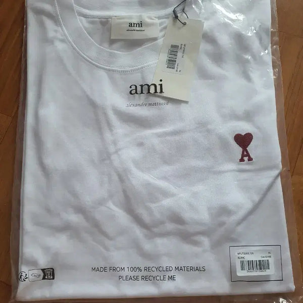 [BUNJANG] AMI Short Sleeve T-Shirt White XL / AMI 반팔 티셔츠 화이트 XL
