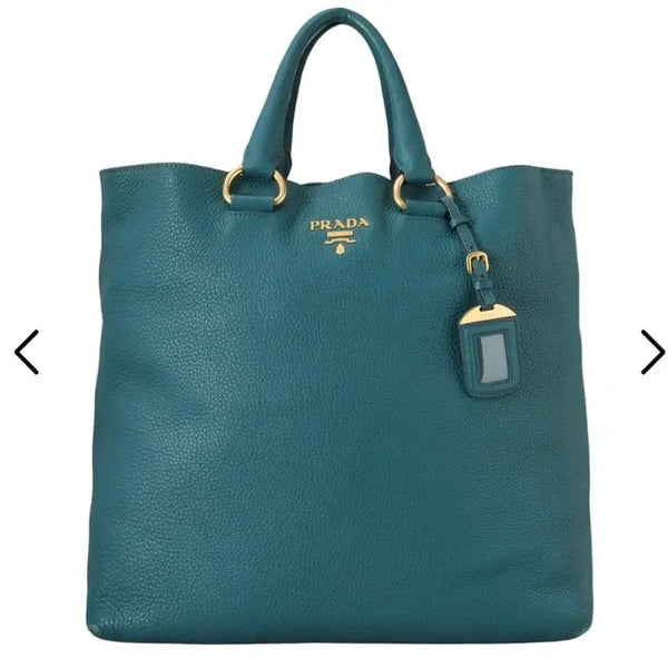 [BUNJANG] Prada Vitello Daino Tote Bag Teal / 프라다 비텔로다이노 토트백 청록색