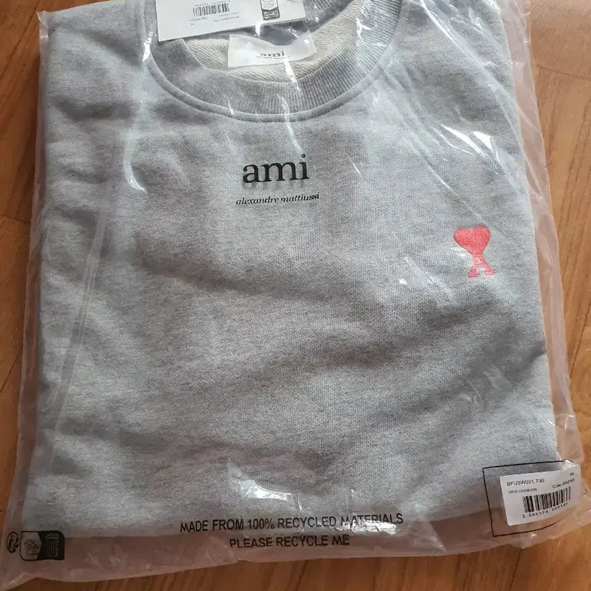 [BUNJANG] Ami Sweatshirt Grey XL / 아미 맨투맨 그레이xl