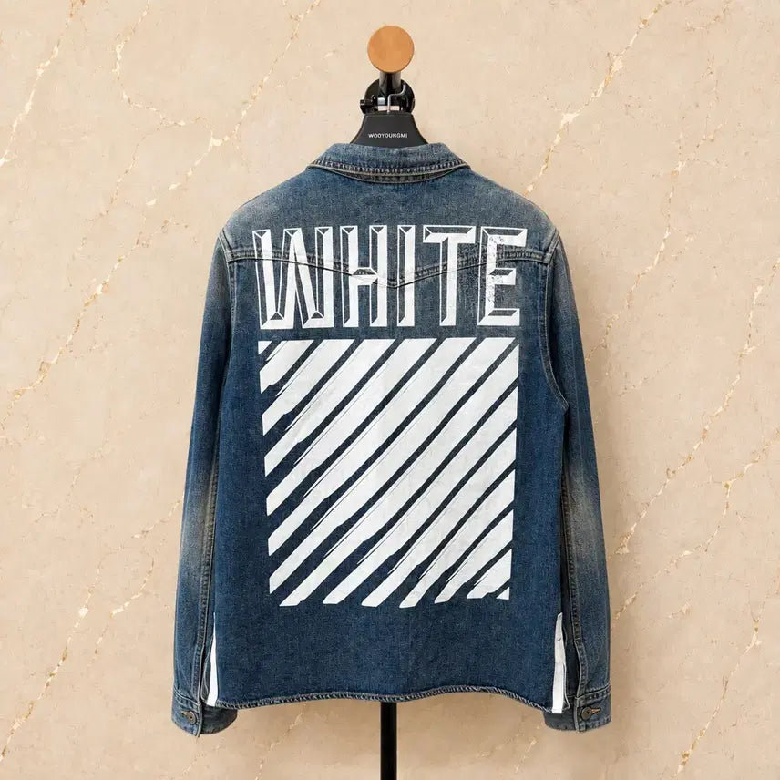 [BUNJANG] Off-White Denim Jacket / 오프화이트 데님 자켓
