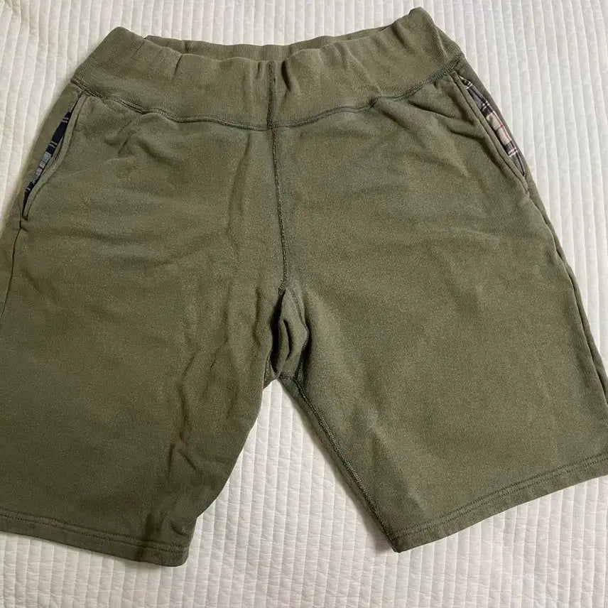 [BUNJANG] Two Moon Sweat Shorts Olive M / 투문 스웻쇼츠 m 올리브