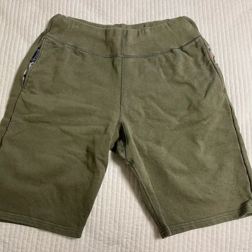 [BUNJANG] Two Moon Sweat Shorts Olive L / 투문 스웻쇼츠 L 올리브