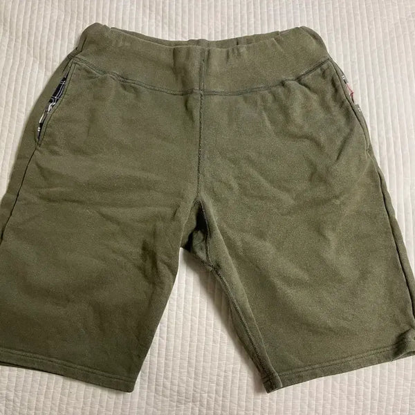 [BUNJANG] Two Moon Sweat Shorts Olive L / 투문 스웻쇼츠 L 올리브
