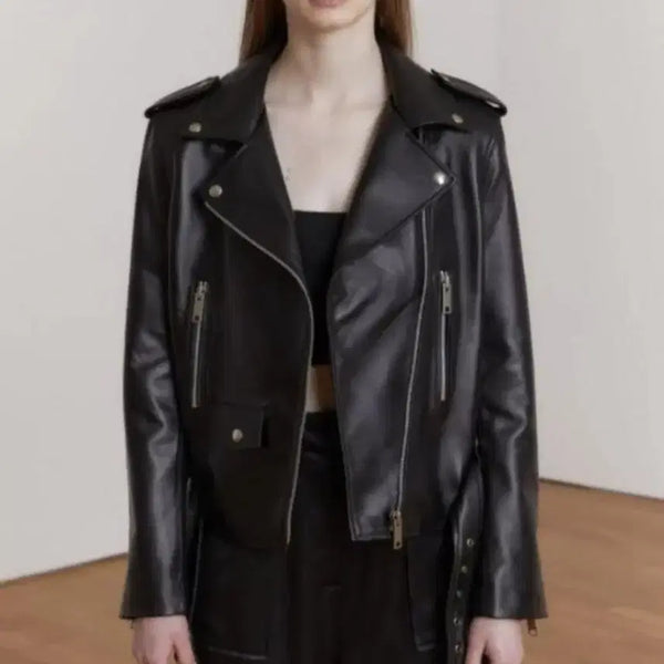 [BUNJANG] Muse Lambskin Rider Jacket / 뮤제 램스킨 라이더 쟈켓 55