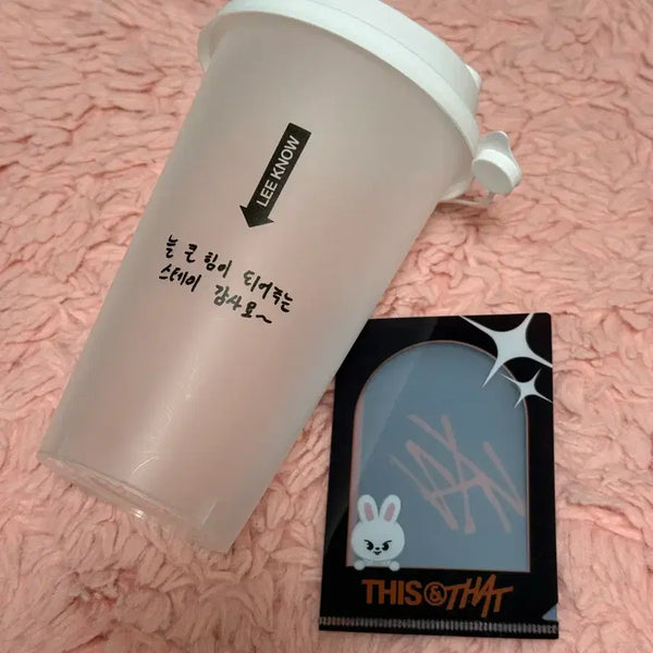 [BUNJANG] Stray Kids This&That Reusable Cup Mini L-Holder Leebit Set / 스키즈 디스앤댓 This&That 팝업 리유저블컵 미니L홀더 리노 세트