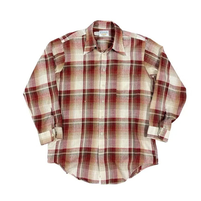 [BUNJANG] Vintage 70s Sears Plaid Shirt XL / 빈티지 70s Sears Plaid Shirt 시어스 플레이드 셔츠